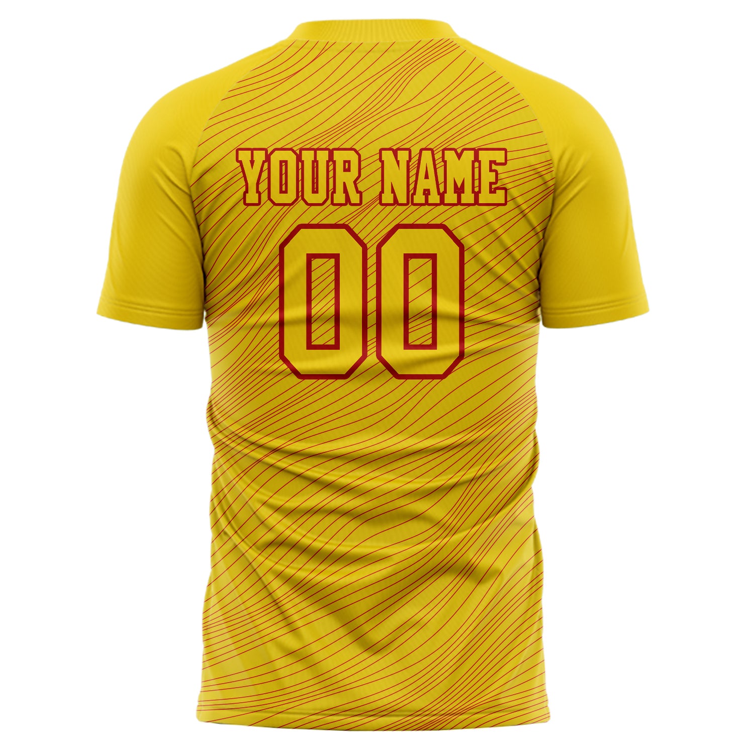 Personalized Yellow & Red Pattern Soccer Jersey