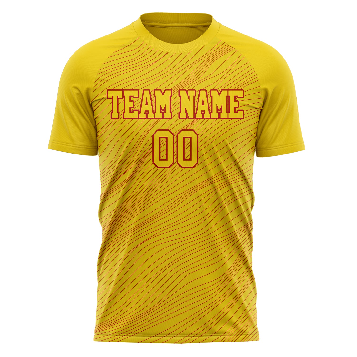 Personalized Yellow & Red Pattern Soccer Jersey