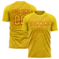 Personalized Yellow & Red Pattern Soccer Jersey