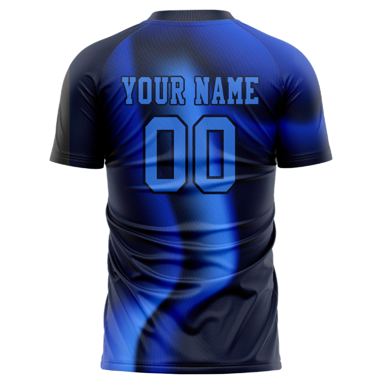 Personalized Black & Blue Pattern Soccer Jersey