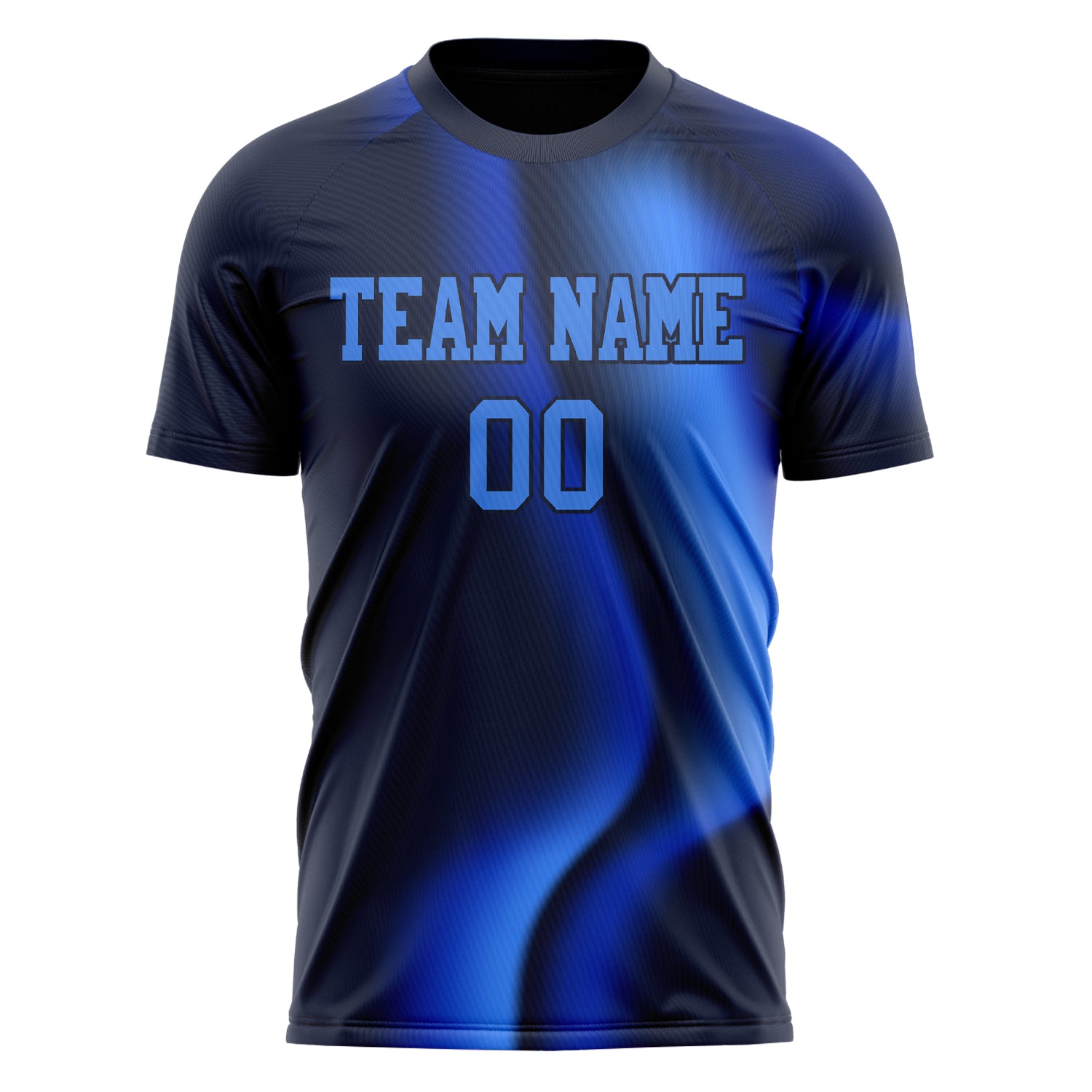 Personalized Black & Blue Pattern Soccer Jersey