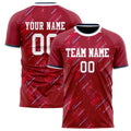 Personalized Red & White Pattern Soccer Jersey