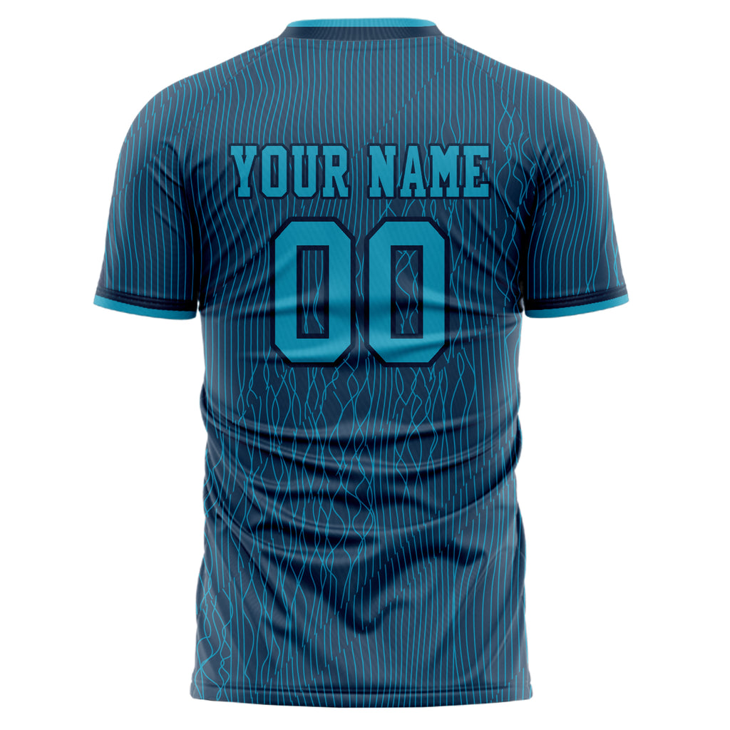Personalized Navy & Black Pattern Soccer Jersey