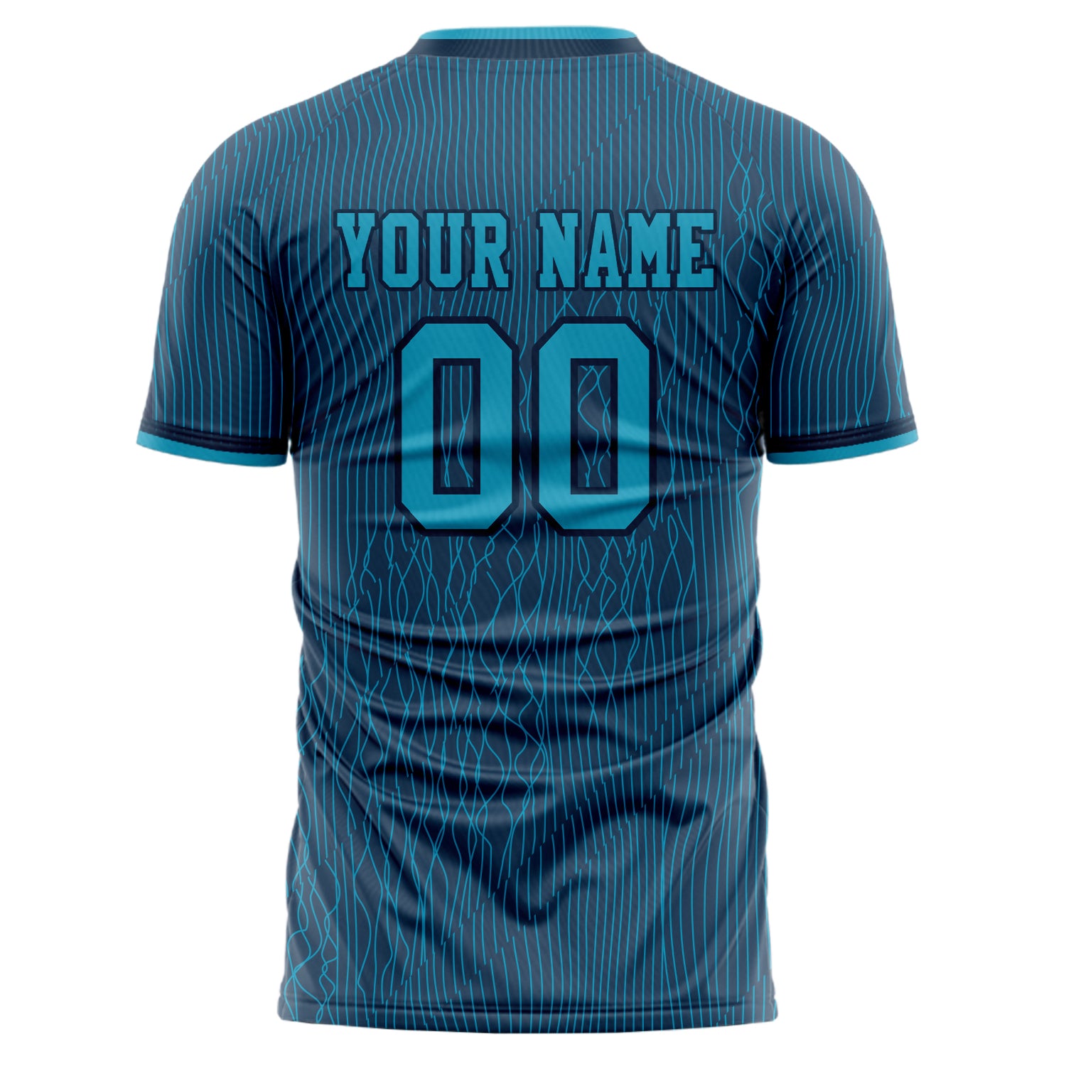 Personalized Navy & Black Pattern Soccer Jersey