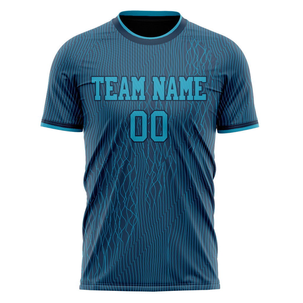 Personalized Navy & Black Pattern Soccer Jersey