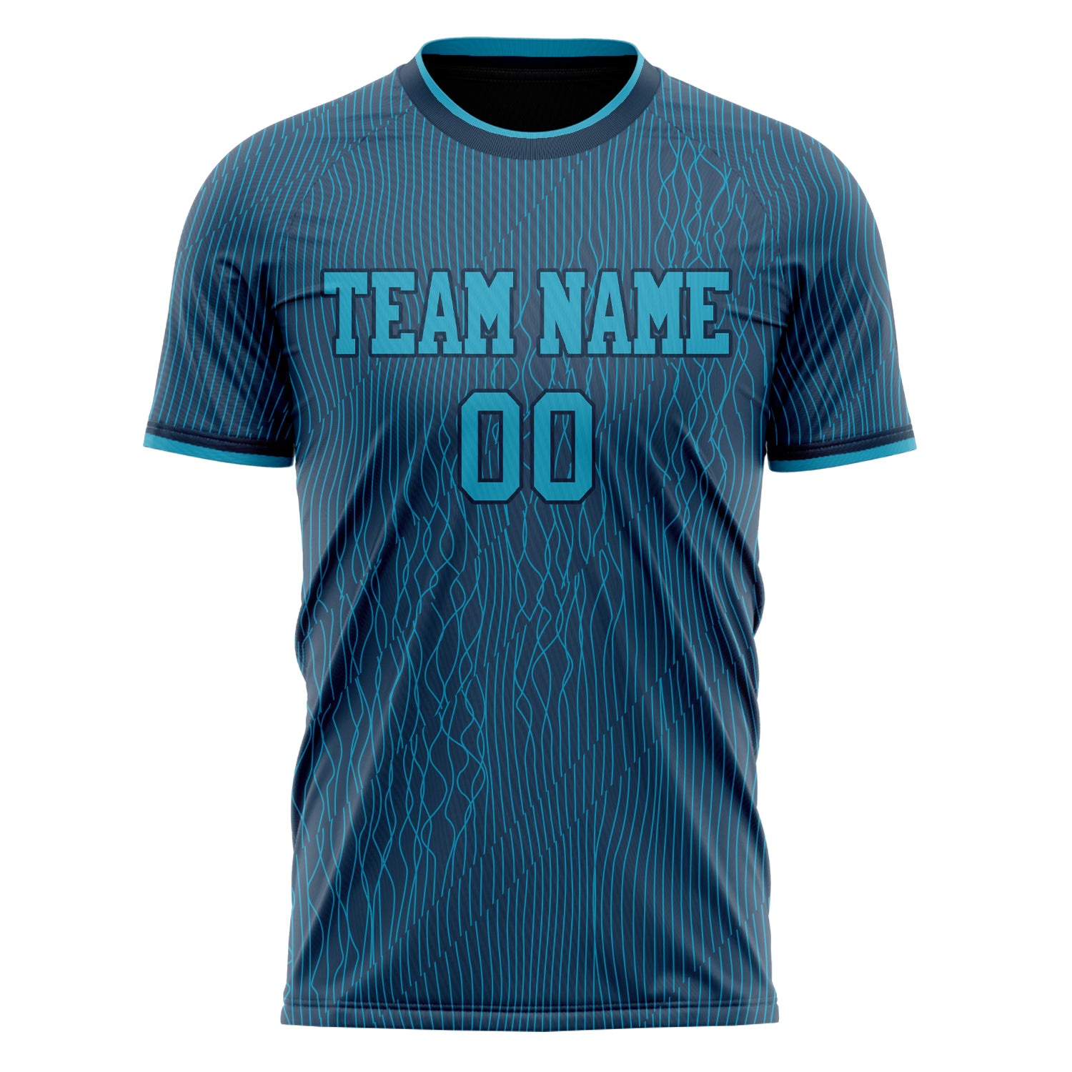 Personalized Navy & Black Pattern Soccer Jersey