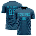Personalized Navy & Black Pattern Soccer Jersey