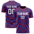Personalized Royal & Red Pattern Soccer Jersey