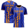 Personalized Blue & Gold Pattern Soccer Jersey