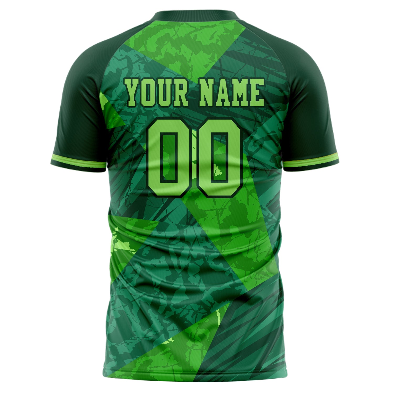 Personalized Green & Kelly Green Pattern Soccer Jersey