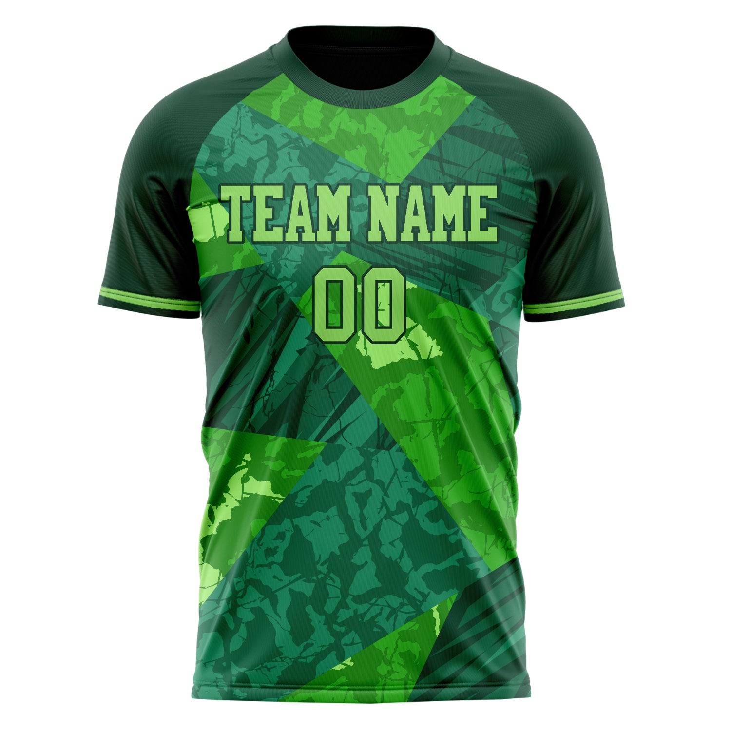 Personalized Green & Kelly Green Pattern Soccer Jersey