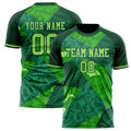 Personalized Green & Kelly Green Pattern Soccer Jersey