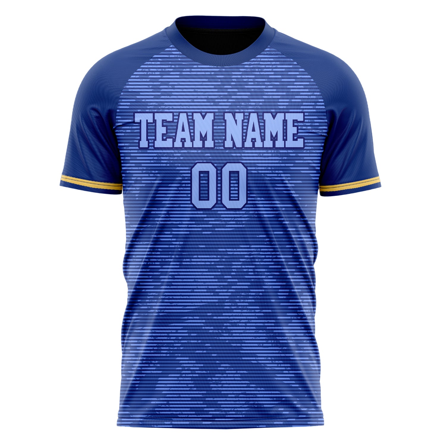 Personalized Royal & Gold Pattern Soccer Jersey
