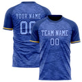 Personalized Royal & Gold Pattern Soccer Jersey