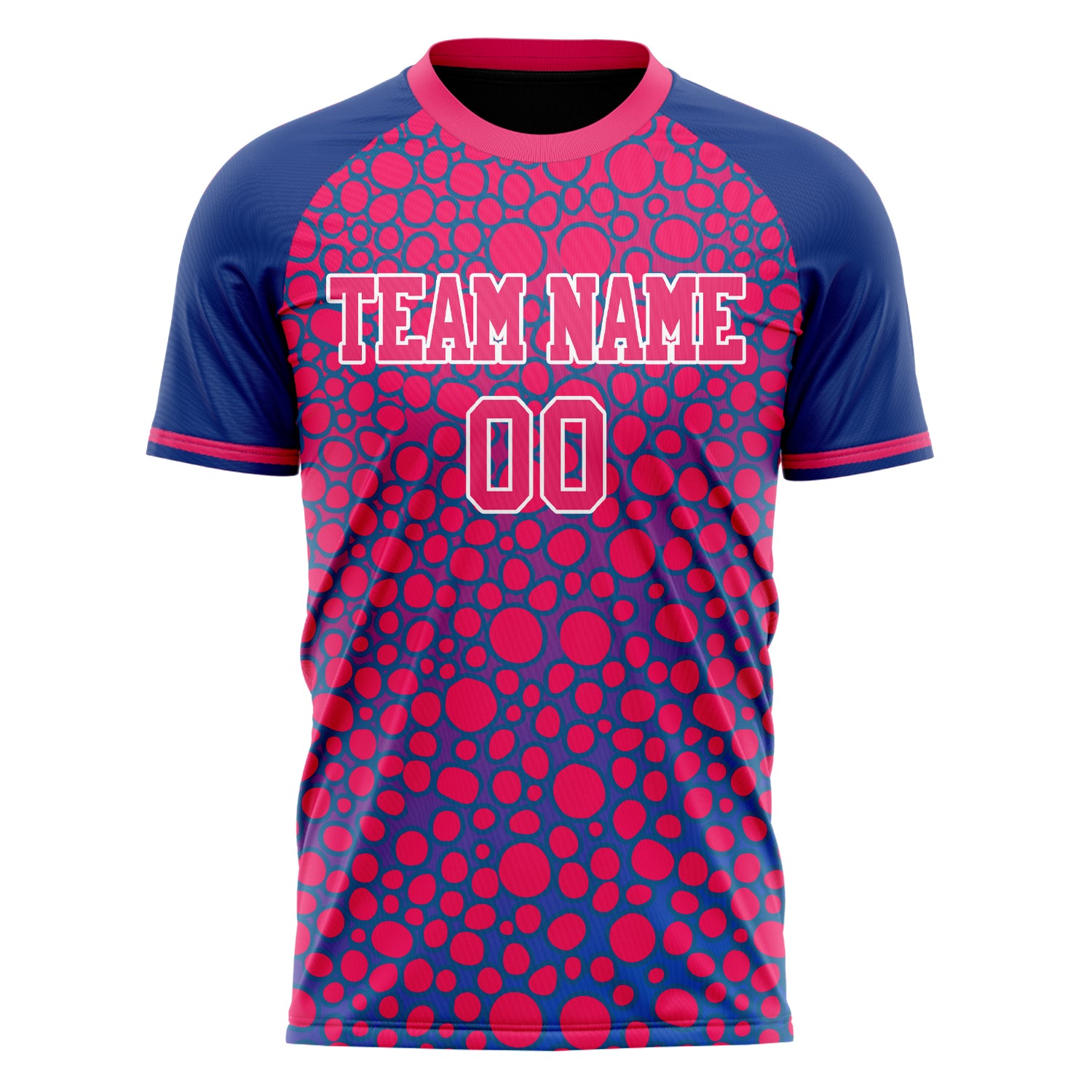 Personalized Pink & Navy Pattern Soccer Jersey