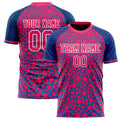 Personalized Pink & Navy Pattern Soccer Jersey