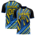 Personalized Gold & Blue Pattern Soccer Jersey