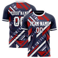Personalized Navy & White Pattern Soccer Jersey