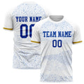 Personalized White & Royal Pattern Soccer Jersey