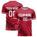 Personalized Red & White Pattern Soccer Jersey