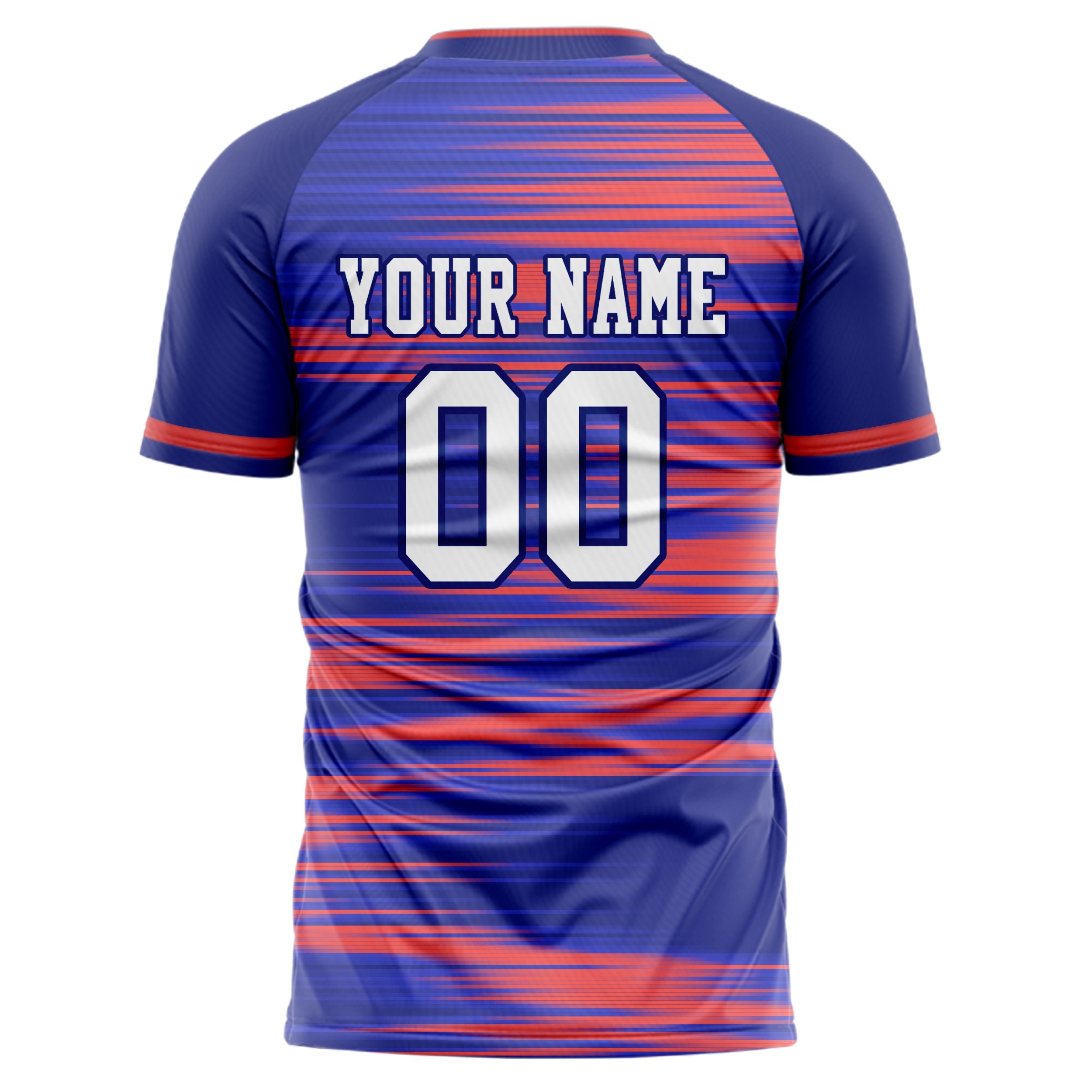 Personalized Royal & Red Pattern Soccer Jersey