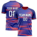 Personalized Royal & Red Pattern Soccer Jersey