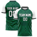 Personalized Kelly Green & White Pattern Soccer Jersey