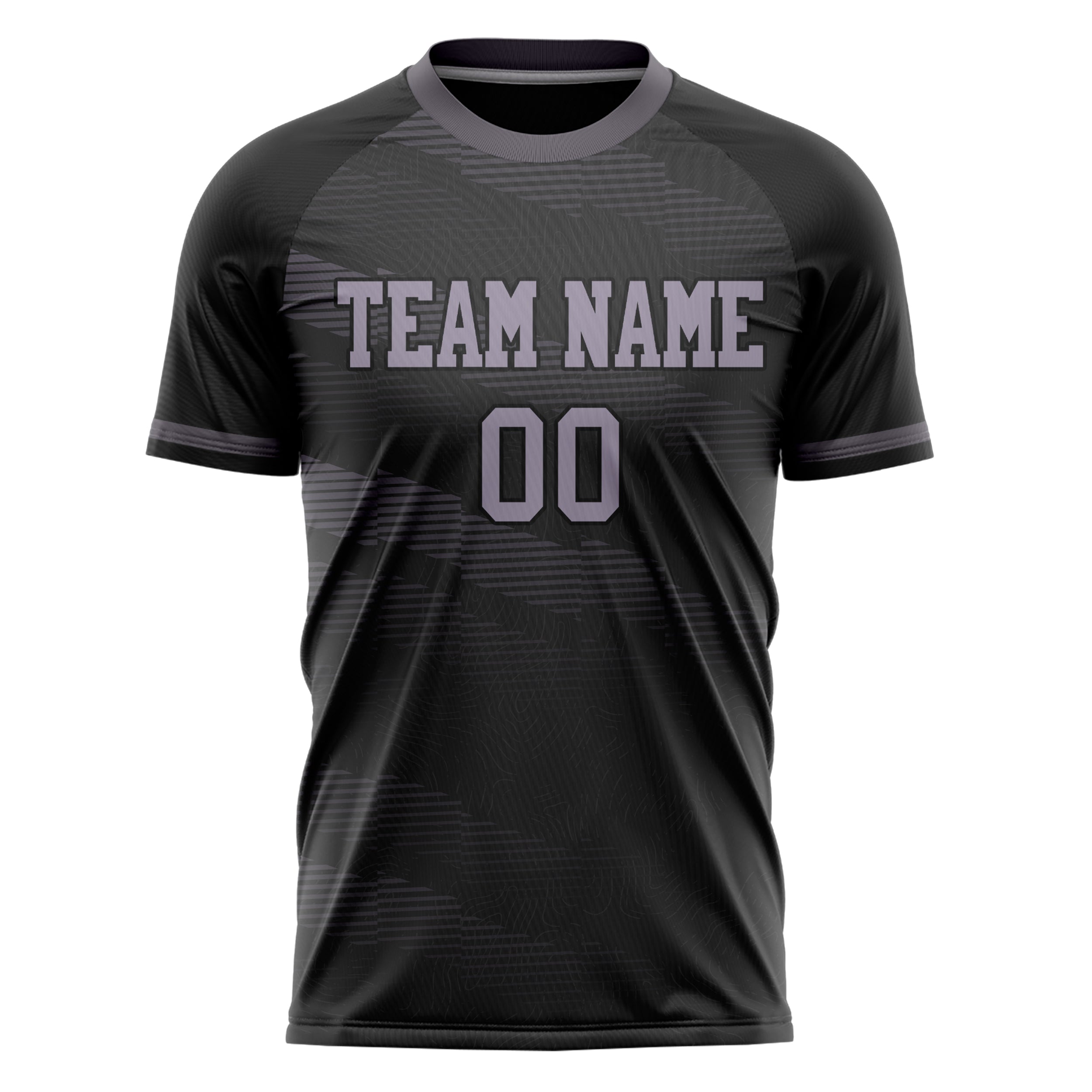 Personalized Black & Purple Pattern Soccer Jersey