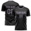 Personalized Black & Purple Pattern Soccer Jersey