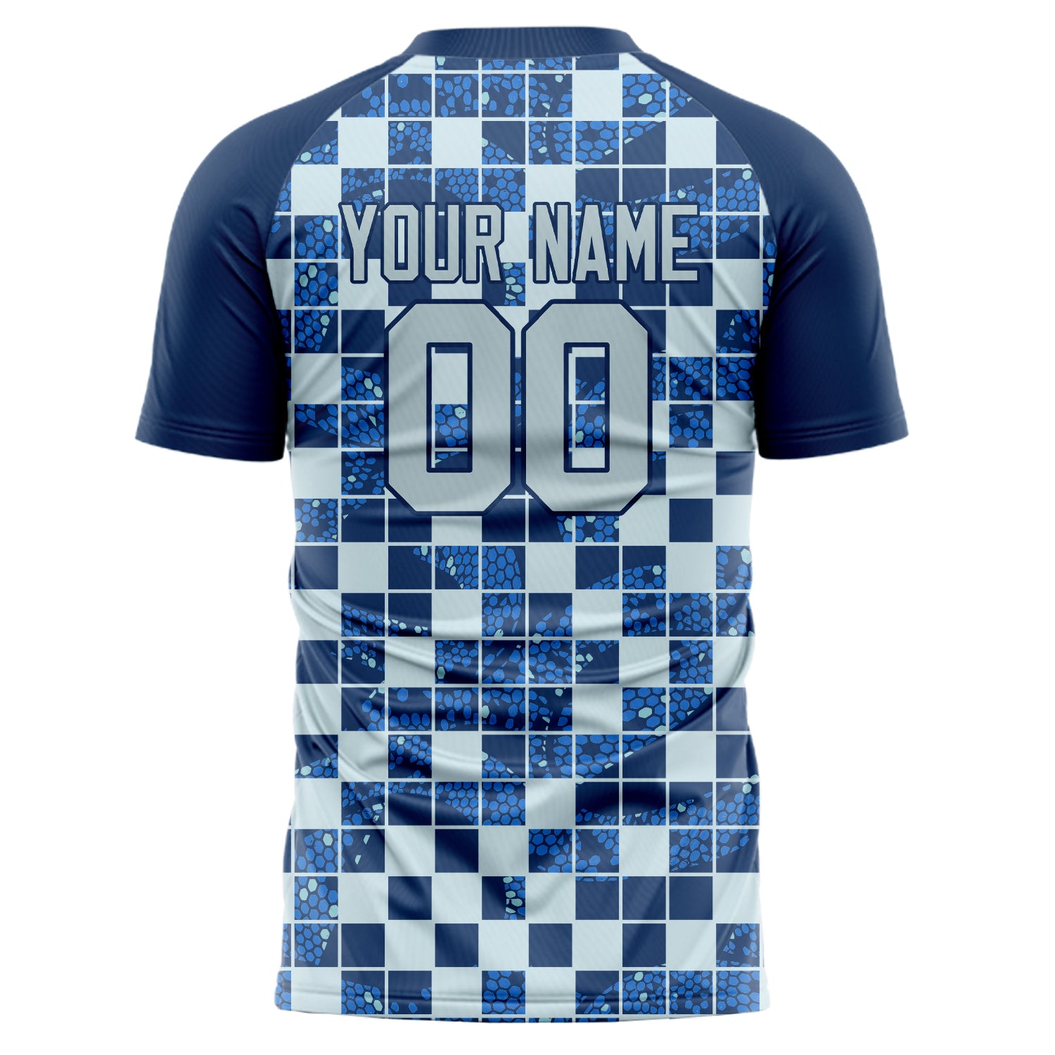 Personalized Navy & Gray Pattern Soccer Jersey