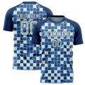 Personalized Navy & Gray Pattern Soccer Jersey
