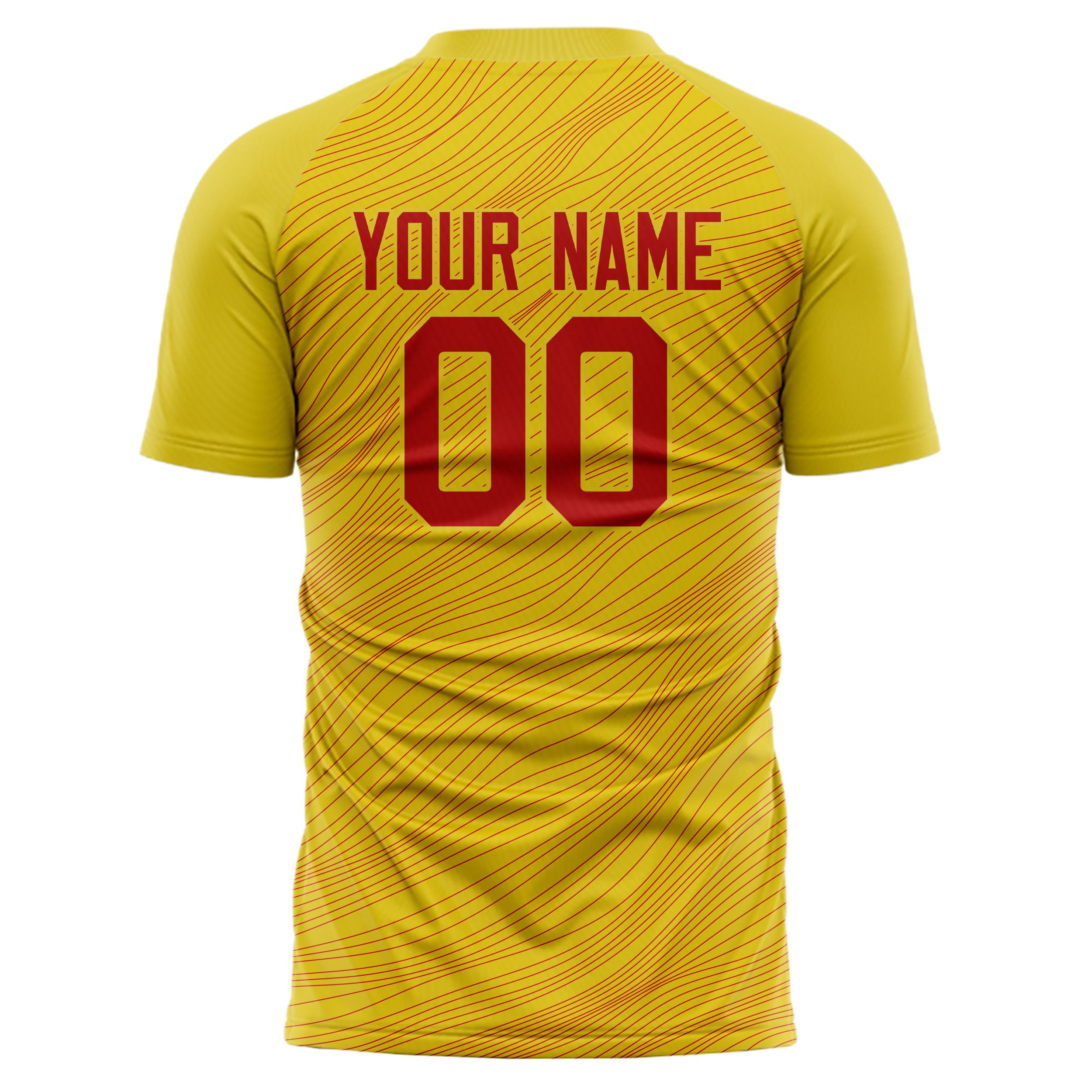 Personalized Gold & Red Pattern Soccer Jersey