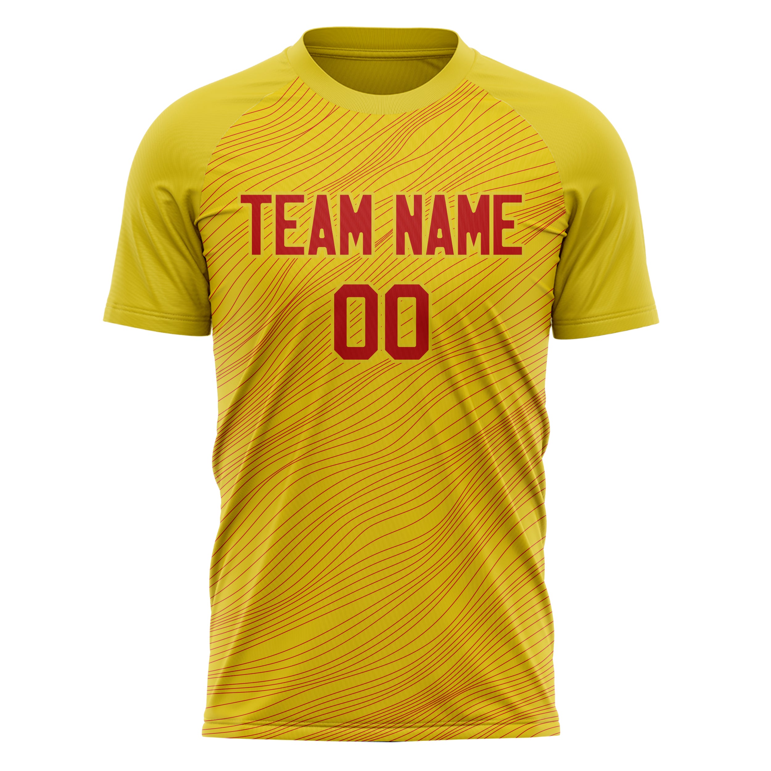 Personalized Gold & Red Pattern Soccer Jersey