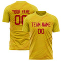 Personalized Gold & Red Pattern Soccer Jersey
