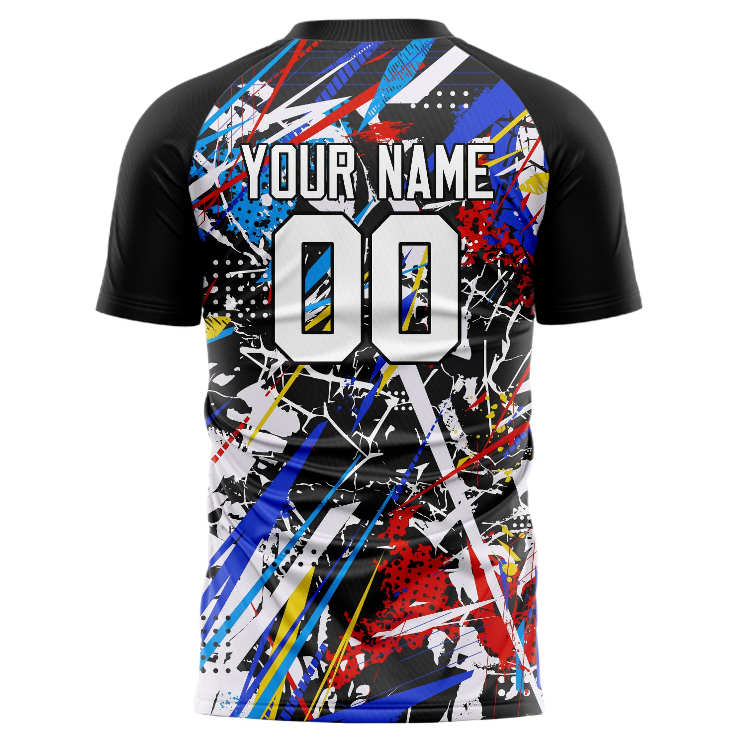 Personalized Black & White Pattern Soccer Jersey