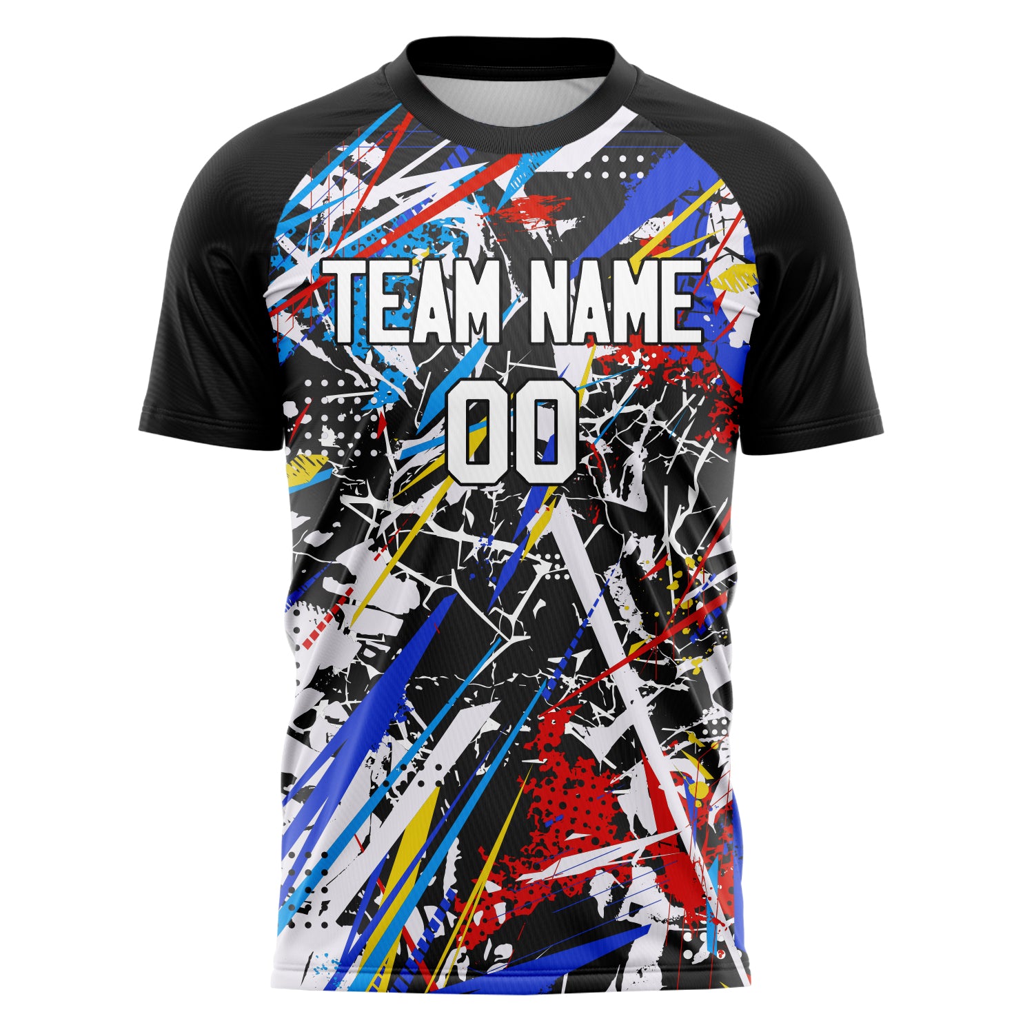 Personalized Black & White Pattern Soccer Jersey