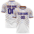 Personalized White & Royal Pattern Soccer Jersey