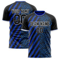 Personalized Black & Blue Pattern Soccer Jersey