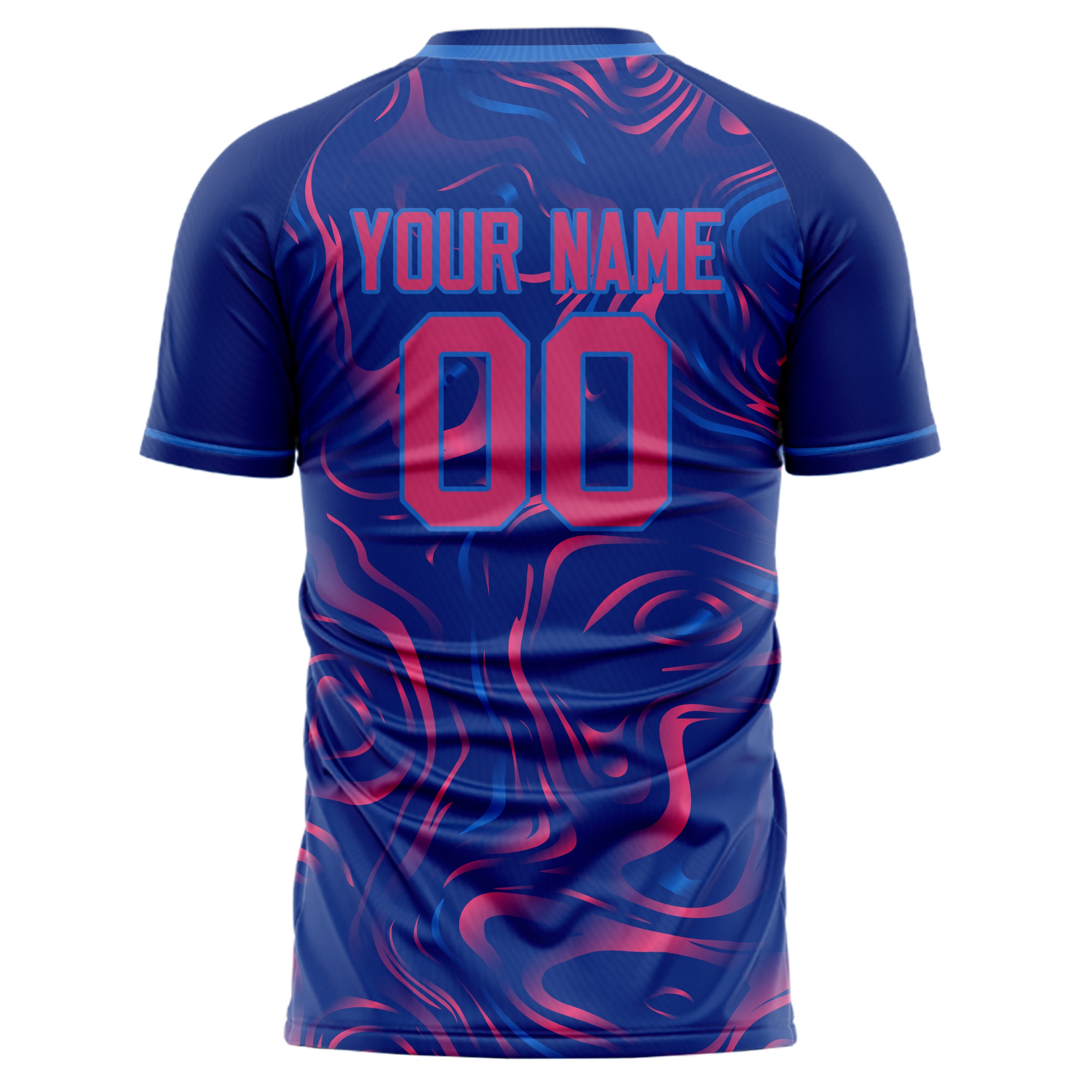 Personalized Royal & Pink Pattern Soccer Jersey