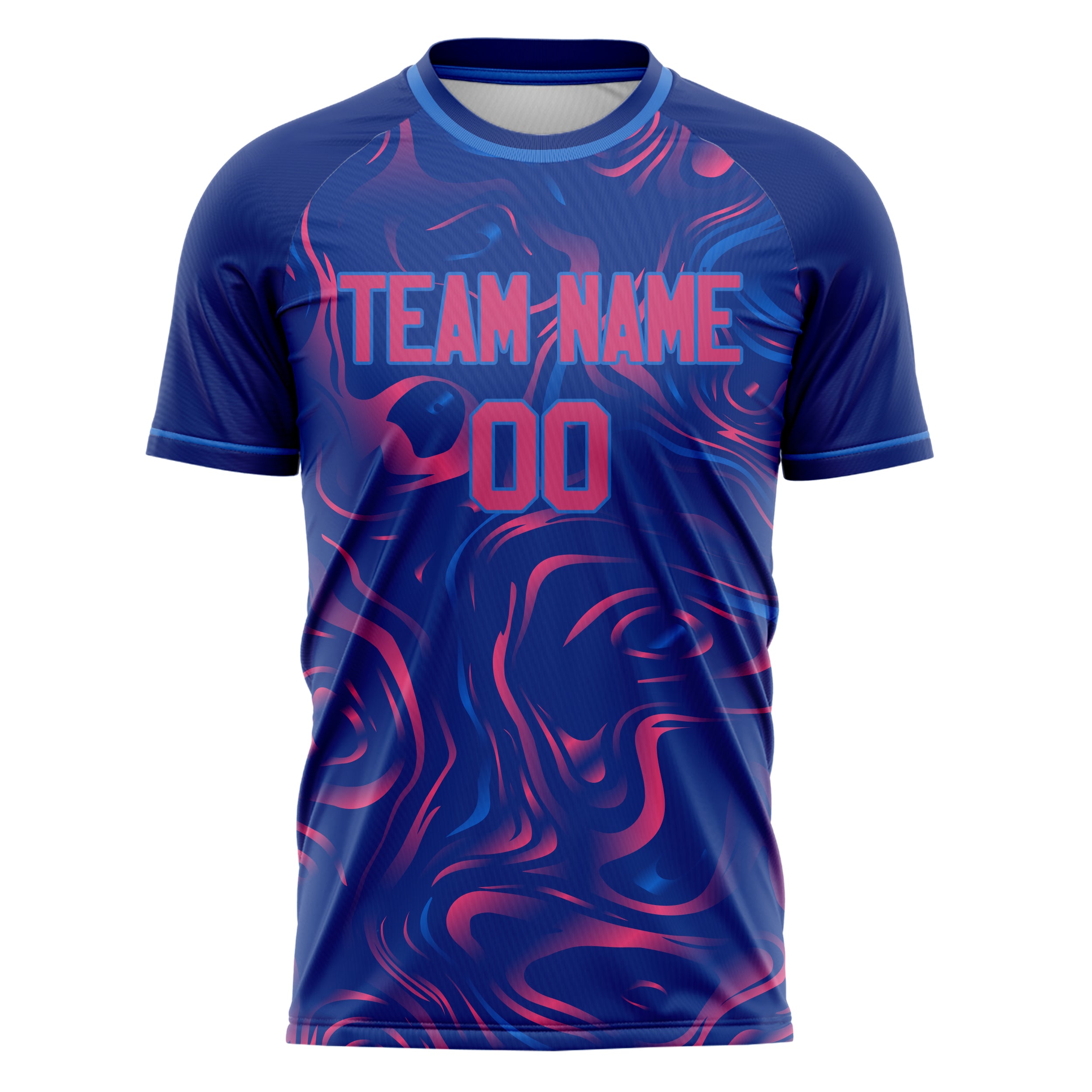 Personalized Royal & Pink Pattern Soccer Jersey
