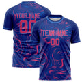 Personalized Royal & Pink Pattern Soccer Jersey