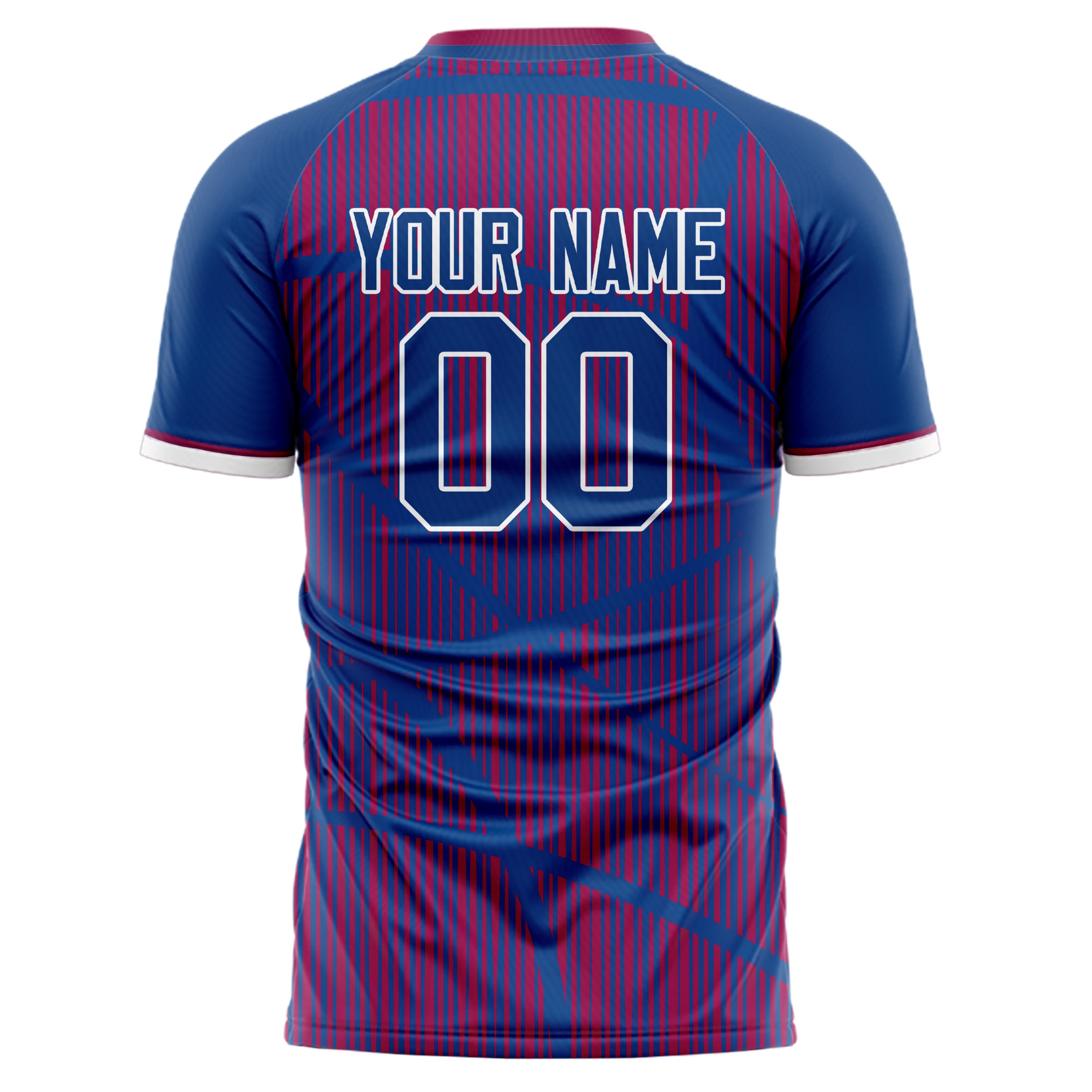 Personalized Navy & Red Pattern Soccer Jersey