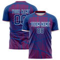 Personalized Navy & Red Pattern Soccer Jersey