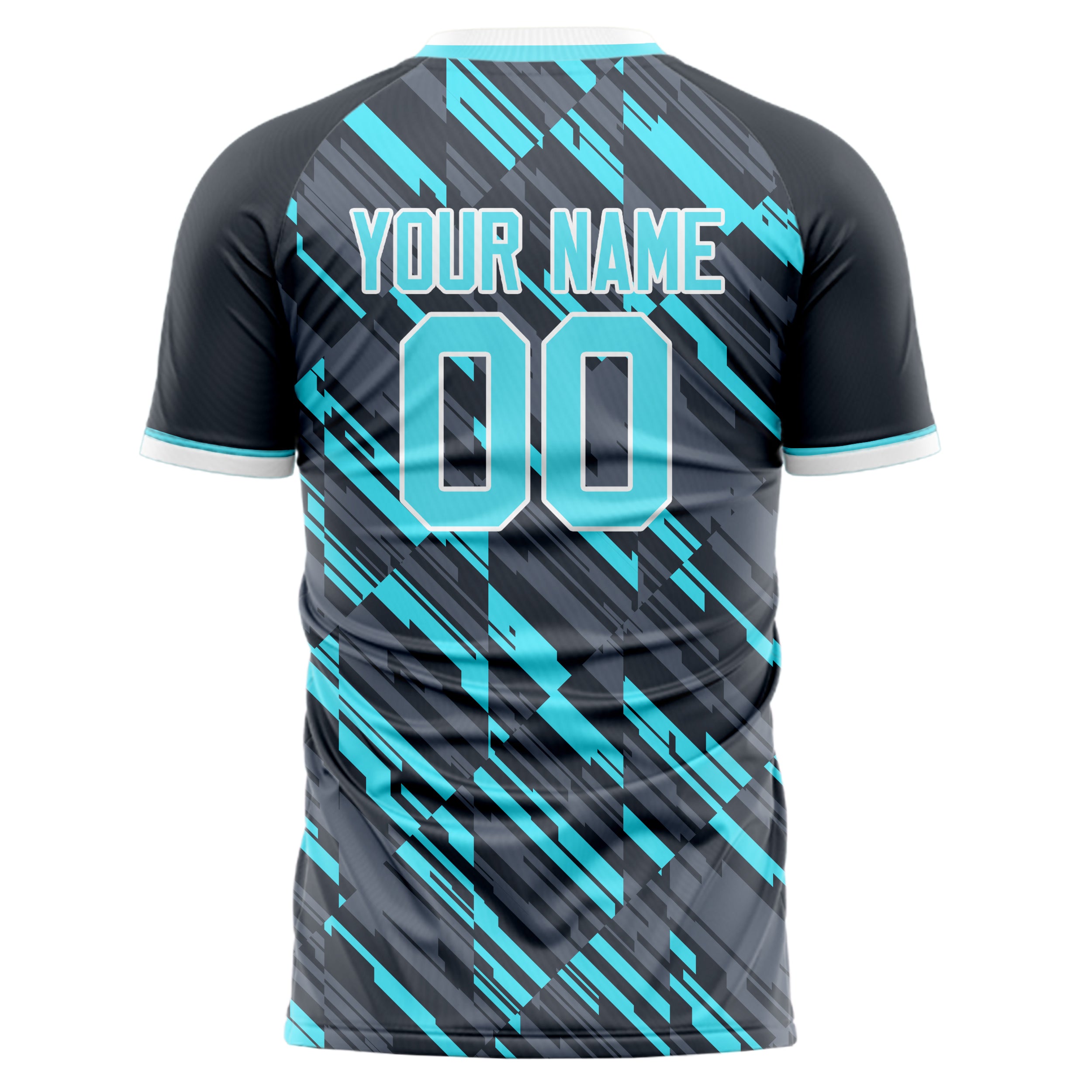 Personalized Gray & Light Blue Pattern Soccer Jersey