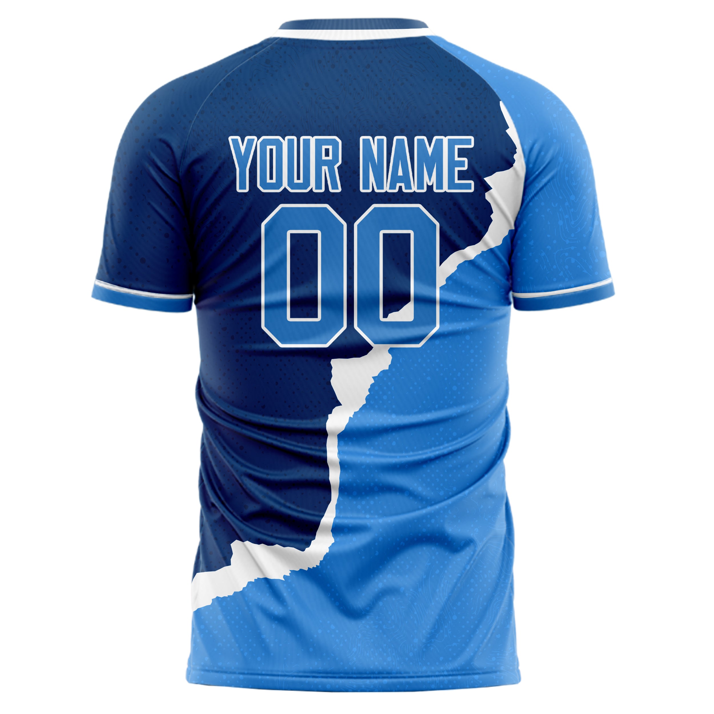 Personalized Navy & Blue Pattern Soccer Jersey