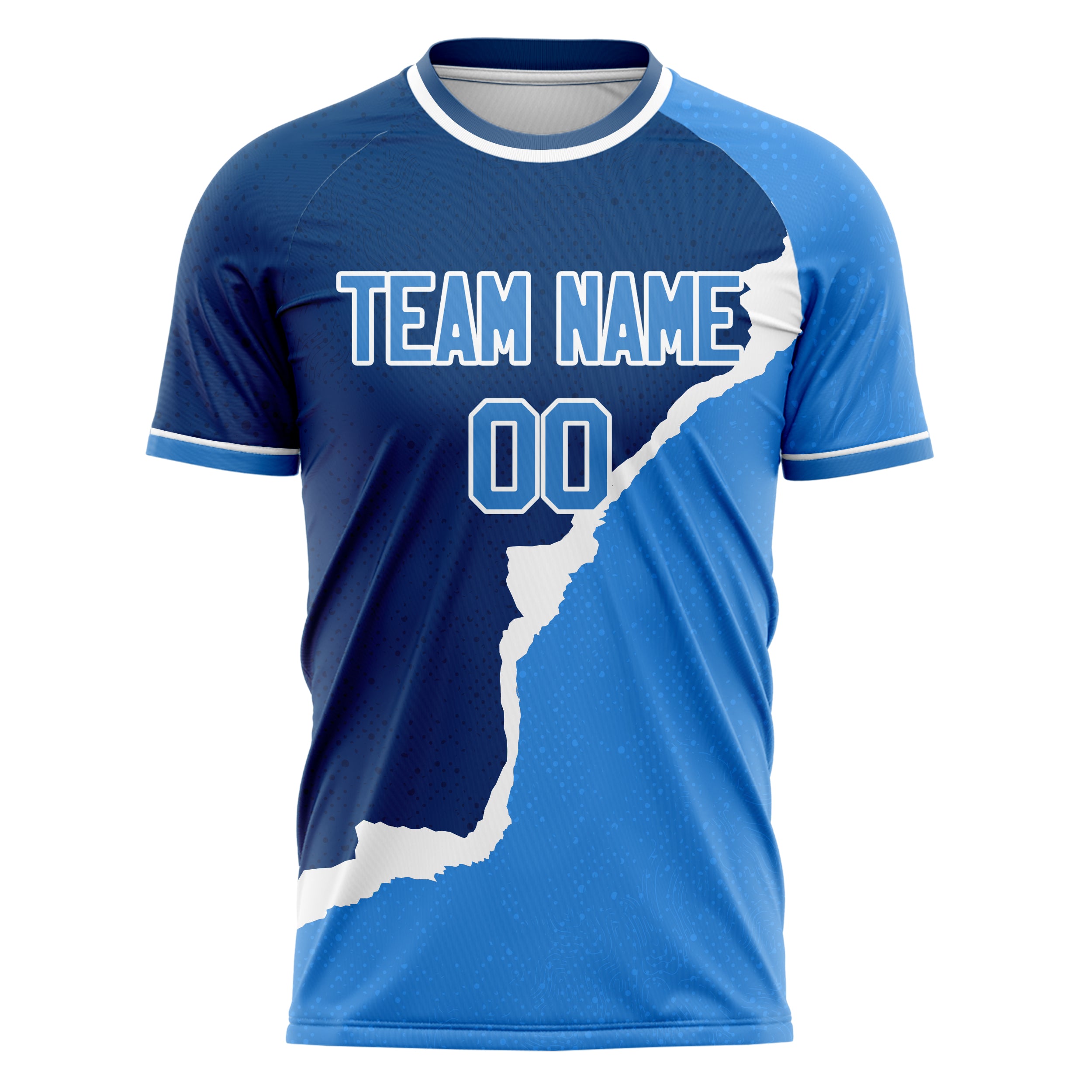 Personalized Navy & Blue Pattern Soccer Jersey