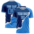 Personalized Navy & Blue Pattern Soccer Jersey