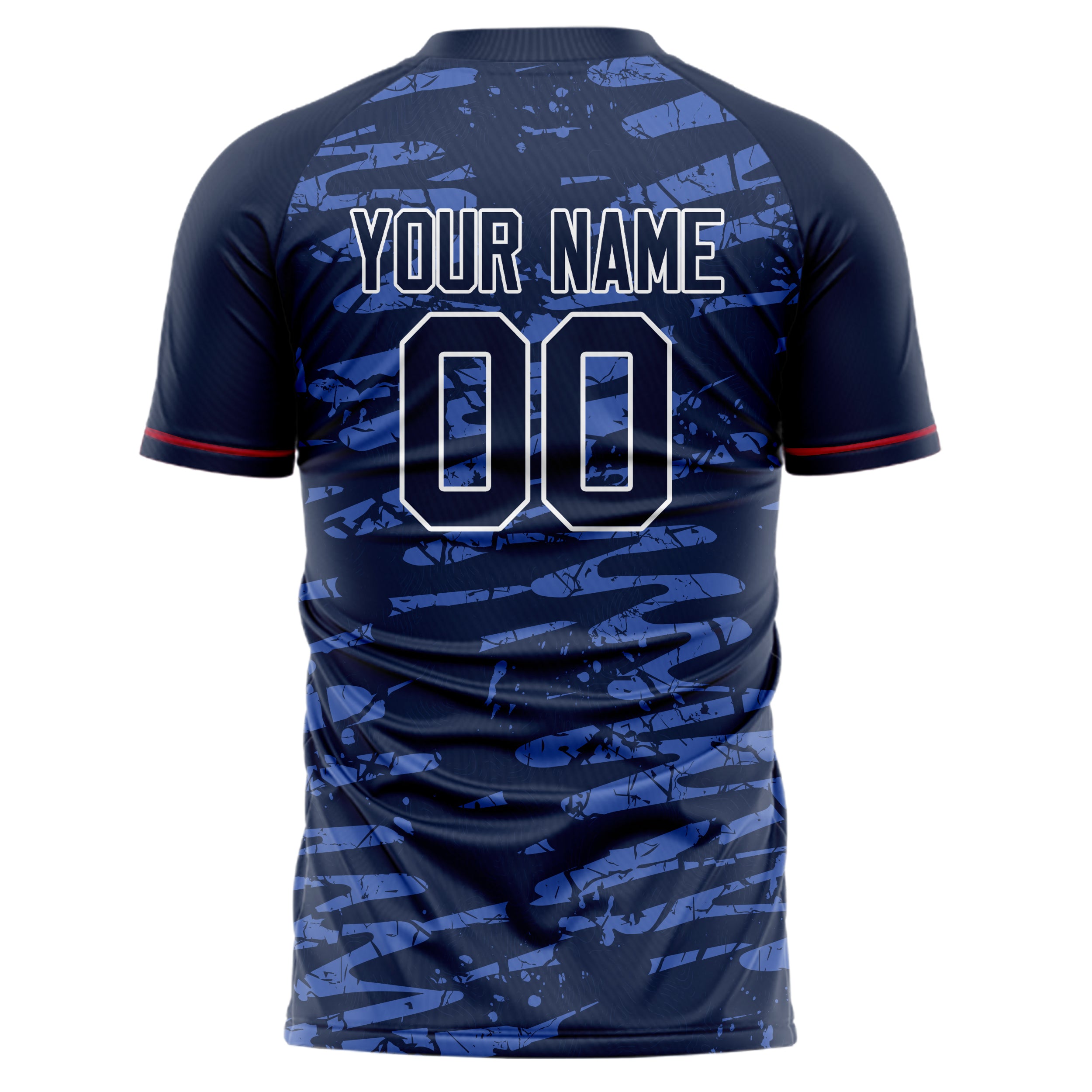 Personalized Navy & White Pattern Soccer Jersey