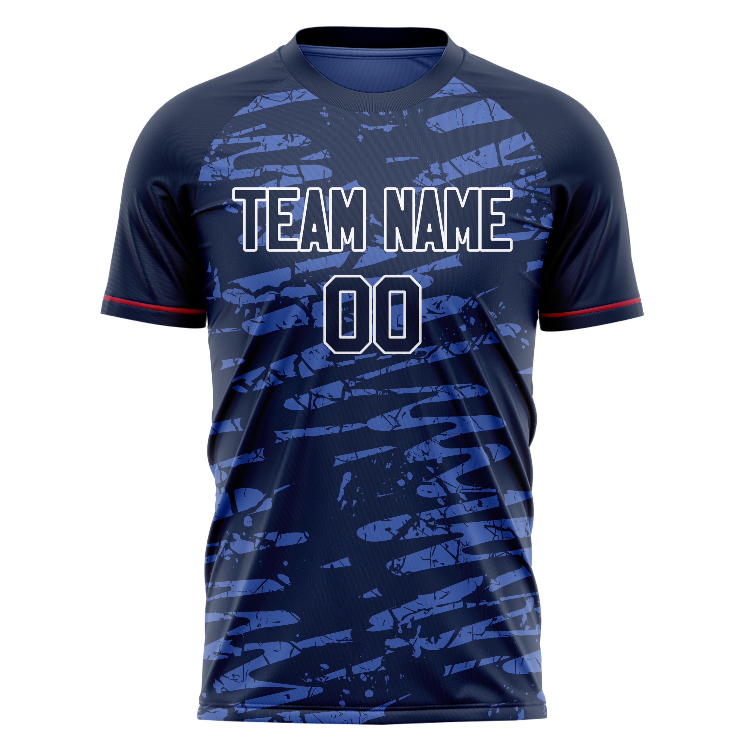 Personalized Navy & White Pattern Soccer Jersey