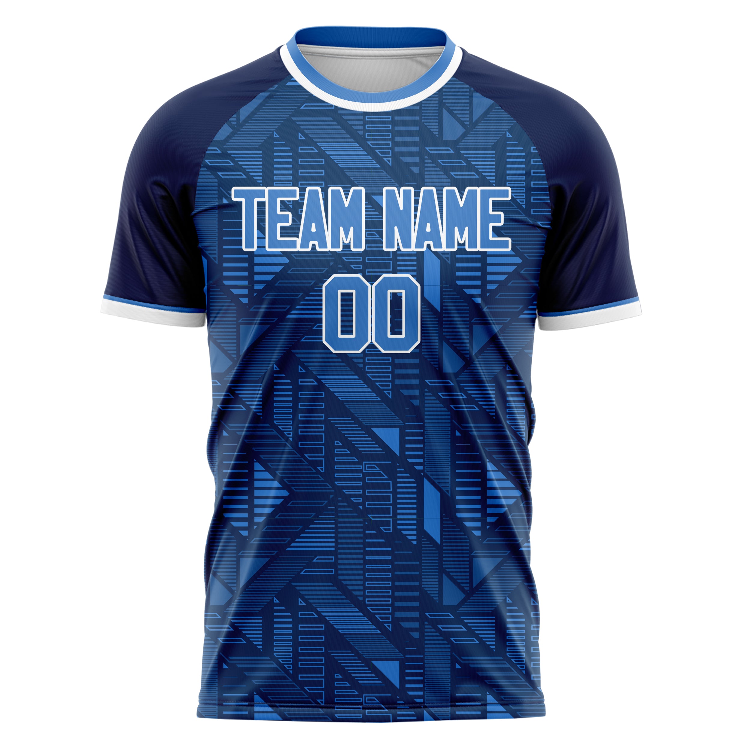Personalized Navy & White Pattern Soccer Jersey